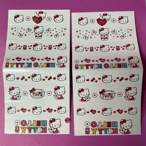 Hello Kitty Hearts Bracelet Tattoes on 2 Sheets